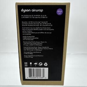 NIB Genuine Dyson Airwrap 1.6” / 40 mm Barrels (2) #322063-06-03 Fuchsia